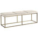 Alley Burnished Brass / Piccolo Prosecco Bench